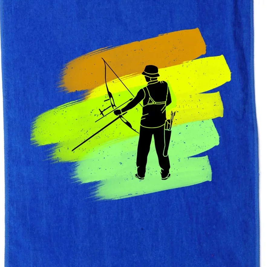 Cool Archer With Bow Rchery Fans And Bows Sport Lovers Gift Platinum Collection Golf Towel