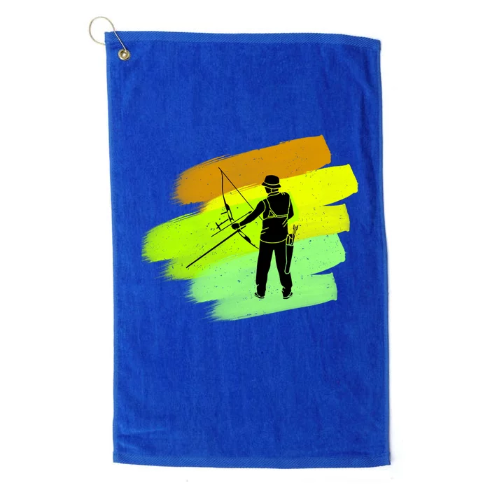 Cool Archer With Bow Rchery Fans And Bows Sport Lovers Gift Platinum Collection Golf Towel