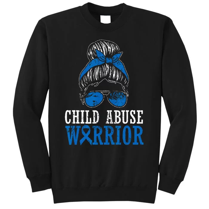 Child Abuse Warrior Prevention Month Blue Ribbon Awareness Sweatshirt