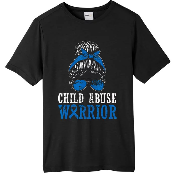 Child Abuse Warrior Prevention Month Blue Ribbon Awareness ChromaSoft Performance T-Shirt