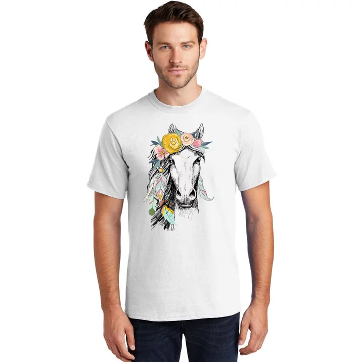 Cowgirls and Who Love Horses Cute Hippy Boho Western Tall T-Shirt