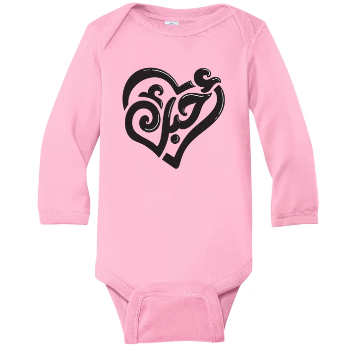 Cool Arabic Writing Love You Baby Long Sleeve Bodysuit