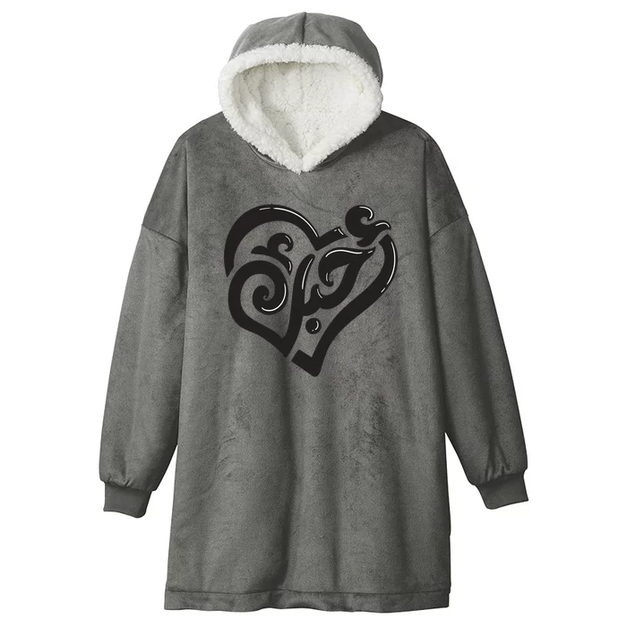 Cool Arabic Writing Love You Hooded Wearable Blanket