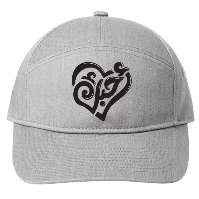 Cool Arabic Writing Love You 7-Panel Snapback Hat