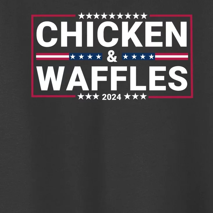 Chicken And Waffles 2024 Political Election Food Junkie Funny Food Lover Toddler T-Shirt