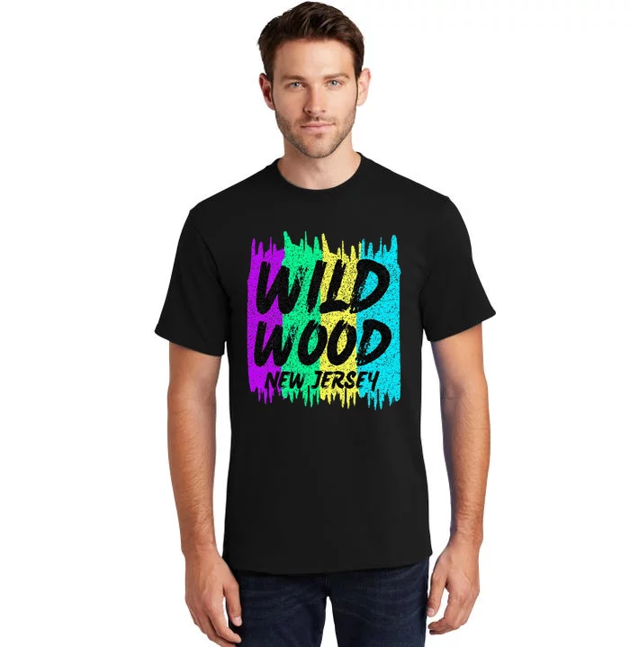 Cool Artsy Wild Wood New Jersey Beach Lover Boardwalk Tall T-Shirt