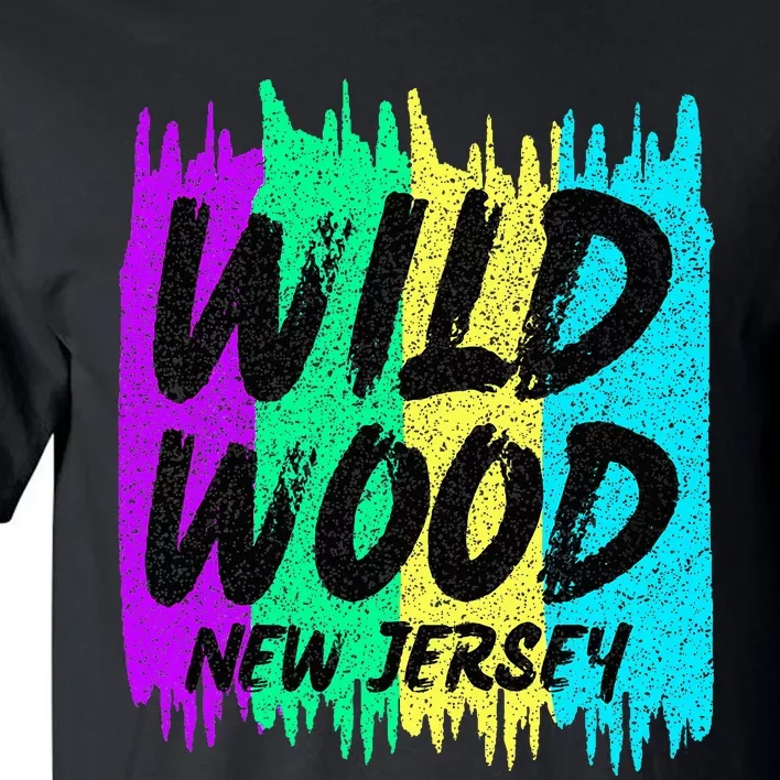 Cool Artsy Wild Wood New Jersey Beach Lover Boardwalk Tall T-Shirt