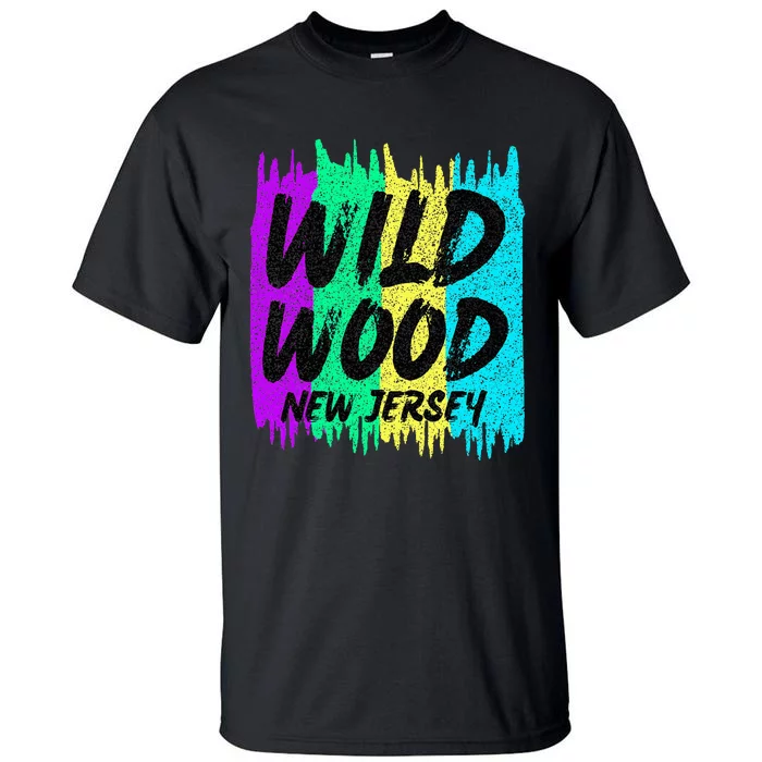 Cool Artsy Wild Wood New Jersey Beach Lover Boardwalk Tall T-Shirt