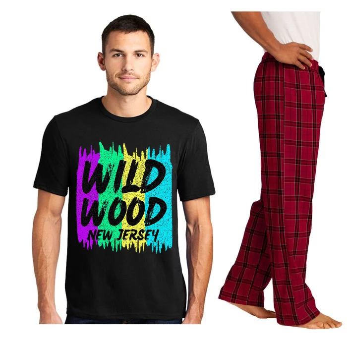 Cool Artsy Wild Wood New Jersey Beach Lover Boardwalk Pajama Set