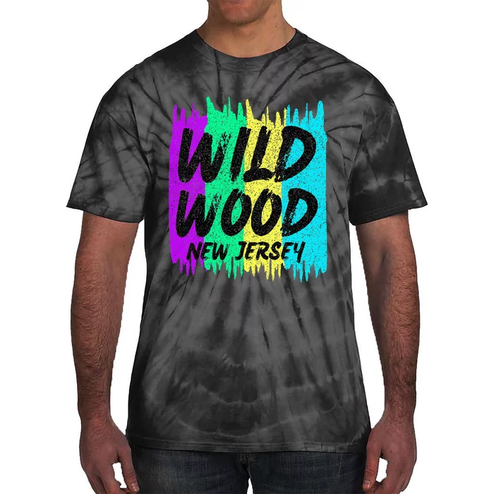 Cool Artsy Wild Wood New Jersey Beach Lover Boardwalk Tie-Dye T-Shirt