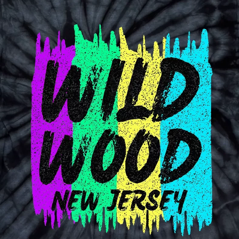 Cool Artsy Wild Wood New Jersey Beach Lover Boardwalk Tie-Dye T-Shirt