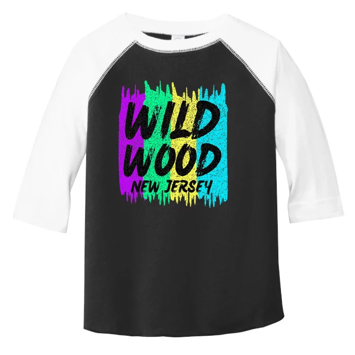 Cool Artsy Wild Wood New Jersey Beach Lover Boardwalk Toddler Fine Jersey T-Shirt