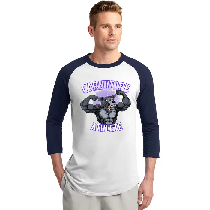 Carnivore Athlete (Werewolf Design) Baseball Sleeve Shirt