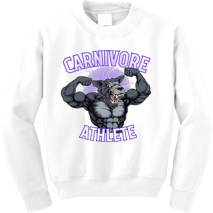 Carnivore Athlete (Werewolf Design) Kids Sweatshirt