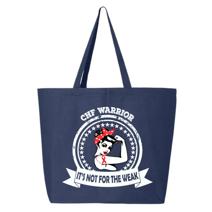 Chf Awareness Warrior Gift Not For The Weak Red Ribbon Gift 25L Jumbo Tote