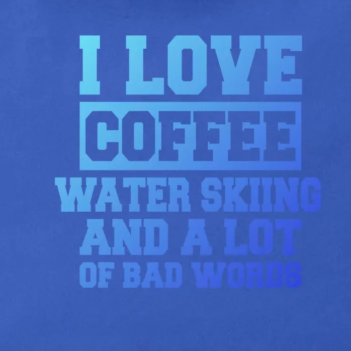 Coffee And Water Skiing Saying Funny Water Skier Gift Zip Tote Bag