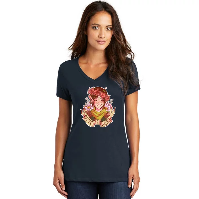 Cute And Weird Women's V-Neck T-Shirt