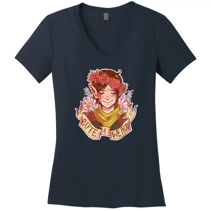 Cute And Weird Women's V-Neck T-Shirt