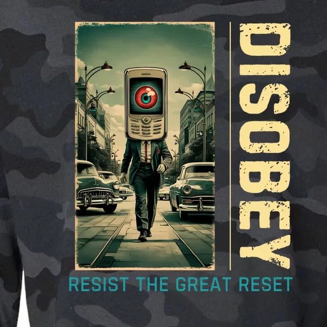 Conservative Anti Woke Resist The Great Reset Cropped Pullover Crew