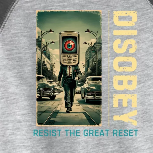 Conservative Anti Woke Resist The Great Reset Toddler Fine Jersey T-Shirt