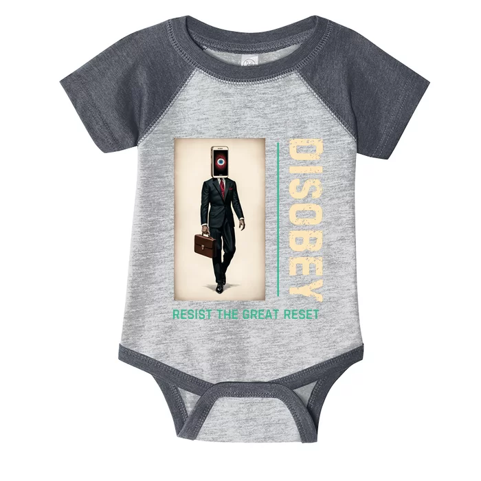 Conservative Anti Woke Resist The Great Reset Infant Baby Jersey Bodysuit