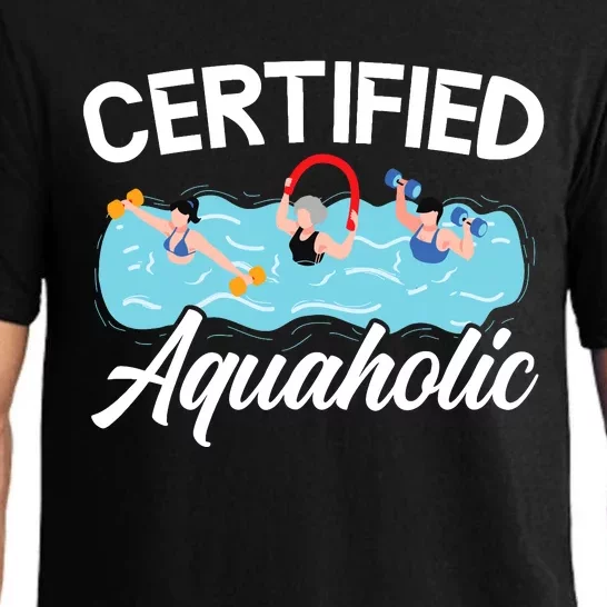 Certified Aquaholic Water Aerobics Instructor Fitness Pajama Set