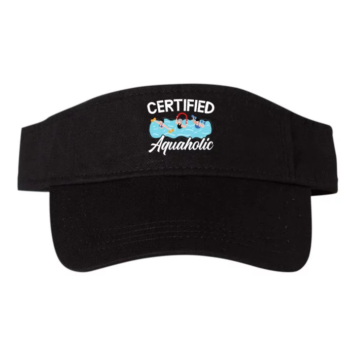 Certified Aquaholic Water Aerobics Instructor Fitness Valucap Bio-Washed Visor