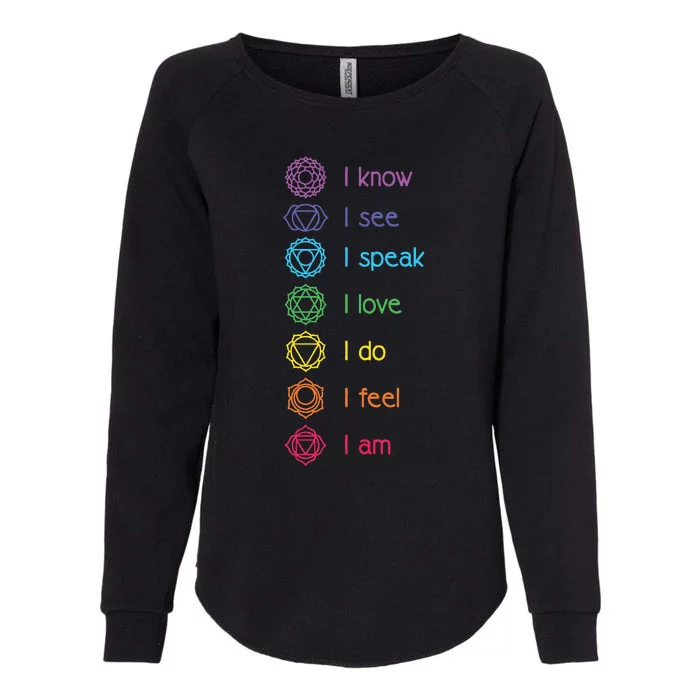 Chakra Alignment Yoga Meditation Spiritual Womens California Wash Sweatshirt