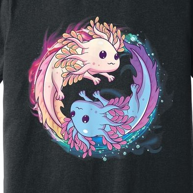 Cute Axolotl Yin Yang Plush Pets Girls Kid Official Teenager Premium T-Shirt