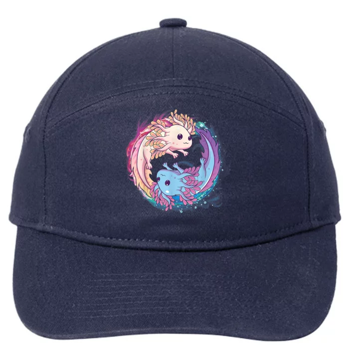 Cute Axolotl Yin Yang Plush Pets Girls Kid Official Teenager 7-Panel Snapback Hat