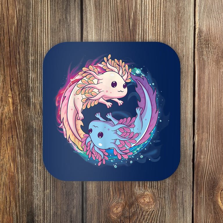 Cute Axolotl Yin Yang Plush Pets Girls Kid Official Teenager Coaster