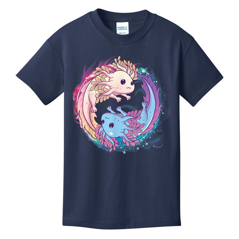 Cute Axolotl Yin Yang Plush Pets Girls Kid Official Teenager Kids T-Shirt