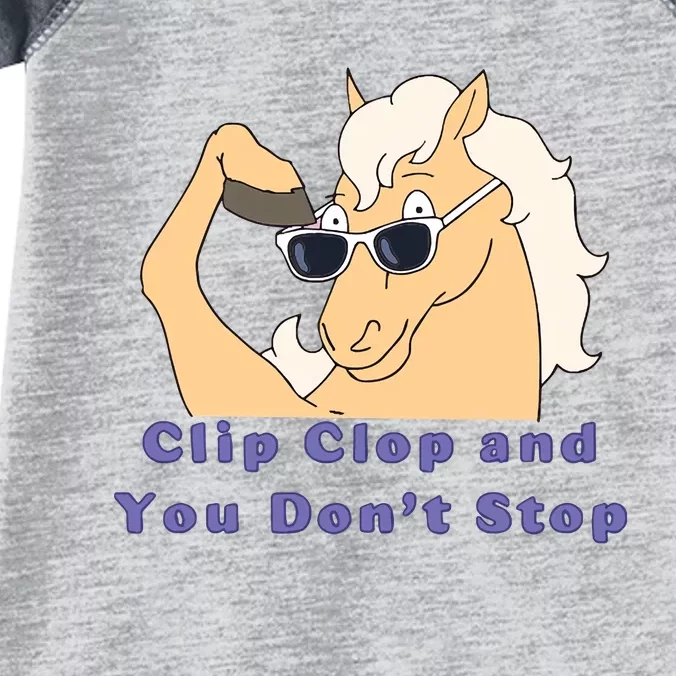 ClipClop And You Don't Stop Horse Infant Baby Jersey Bodysuit