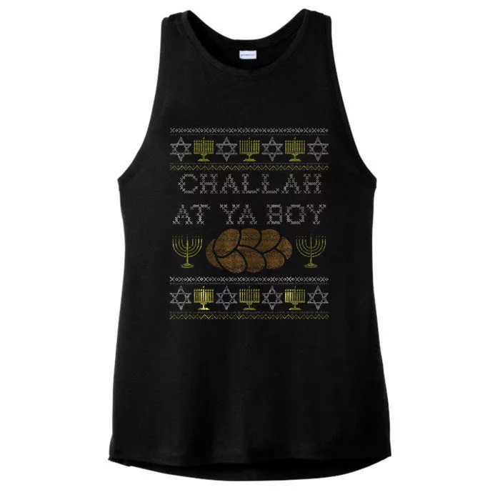 Challah At Ya Rosh Hashanah Hanukkah Jewish Food Ladies Tri-Blend Wicking Tank