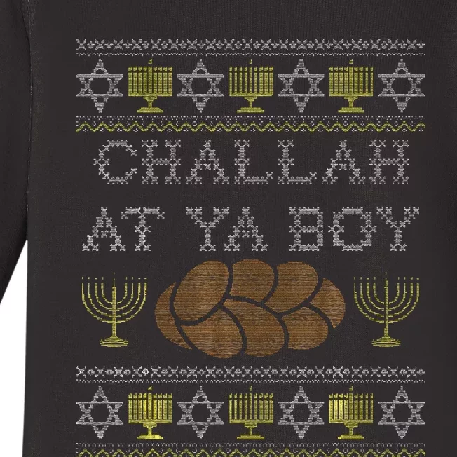 Challah At Ya Rosh Hashanah Hanukkah Jewish Food Baby Long Sleeve Bodysuit