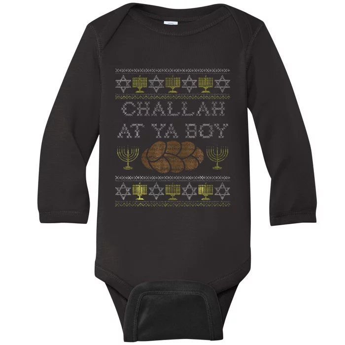 Challah At Ya Rosh Hashanah Hanukkah Jewish Food Baby Long Sleeve Bodysuit