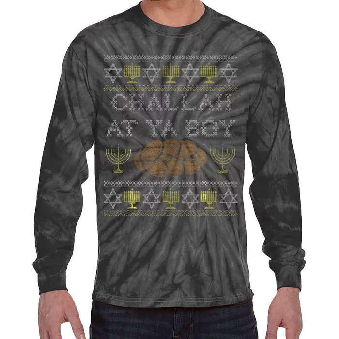 Challah At Ya Rosh Hashanah Hanukkah Jewish Food Tie-Dye Long Sleeve Shirt