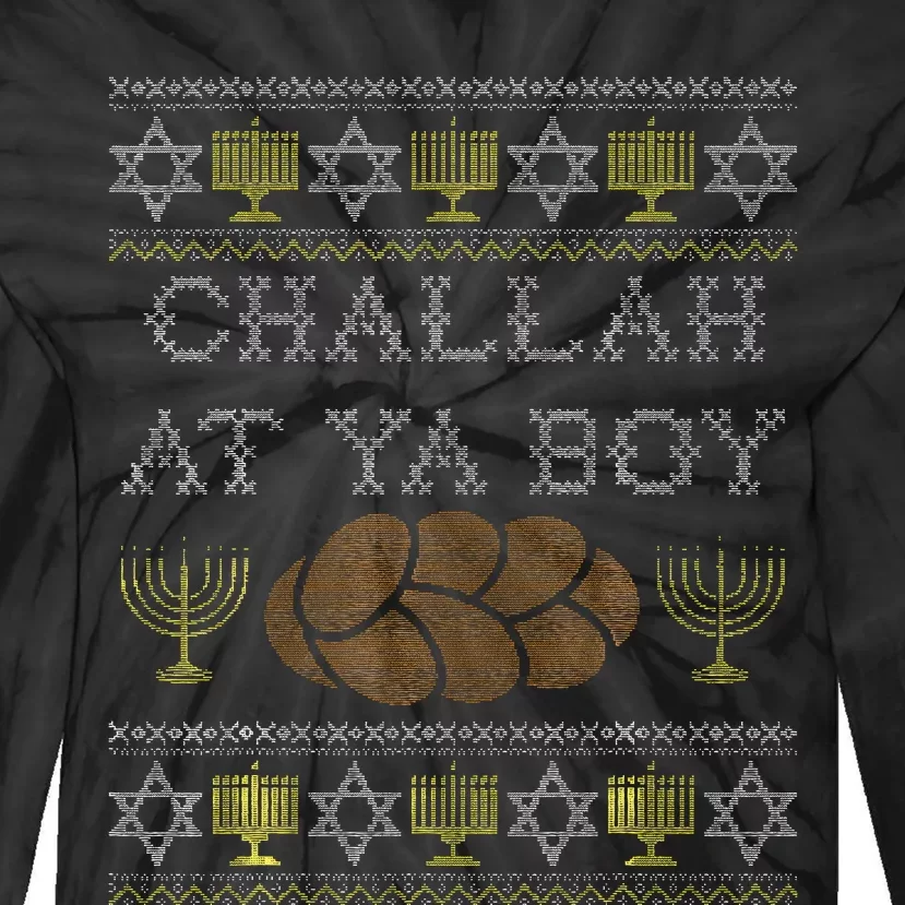 Challah At Ya Rosh Hashanah Hanukkah Jewish Food Tie-Dye Long Sleeve Shirt