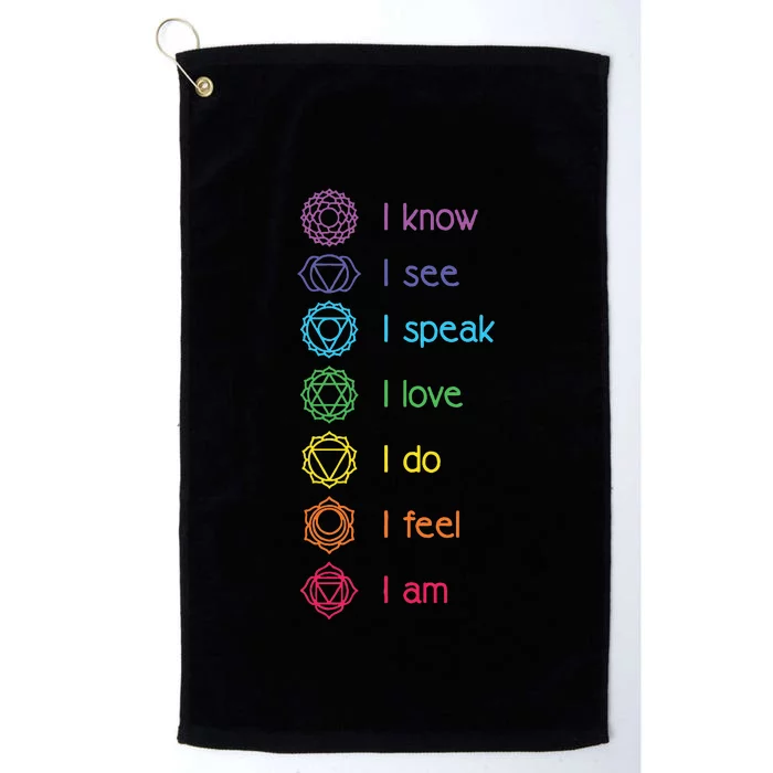 Chakra Alignt Yoga Meditation Spiritual Platinum Collection Golf Towel