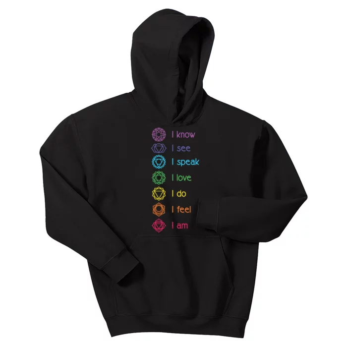 Chakra Alignt Yoga Meditation Spiritual Kids Hoodie