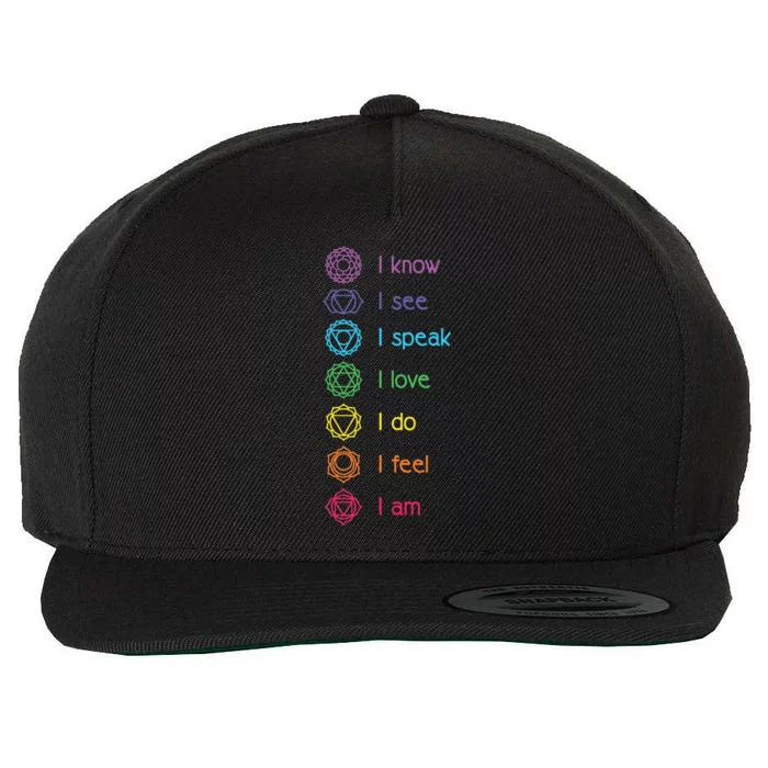 Chakra Alignt Yoga Meditation Spiritual Wool Snapback Cap