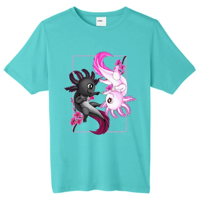 Cute Axolotl Yin Yang Plush Pets Cherry Blossom ChromaSoft Performance T-Shirt