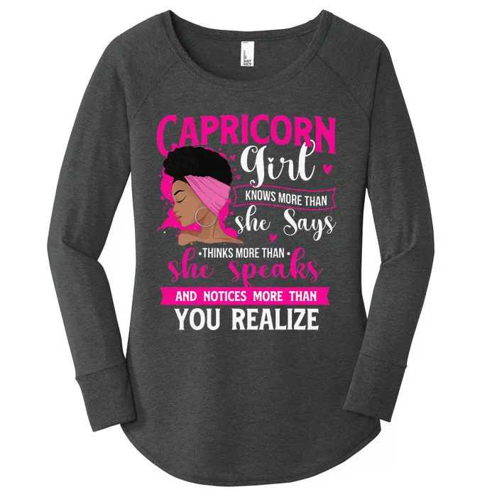 Capricorn Astrology Zodiac Sign Birthday Horoscope Women's Perfect Tri Tunic Long Sleeve Shirt