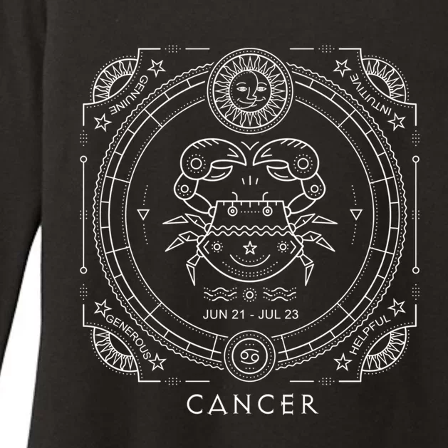 Cancer Astrological Zodiac Water Sign Gift Womens CVC Long Sleeve Shirt