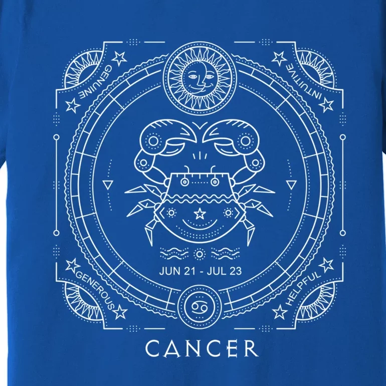 Cancer Astrological Zodiac Water Sign Gift Premium T-Shirt