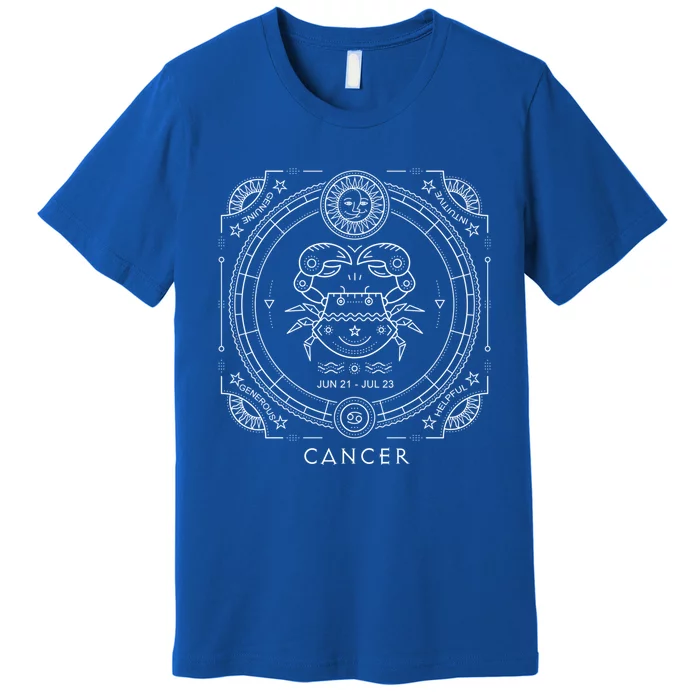 Cancer Astrological Zodiac Water Sign Gift Premium T-Shirt