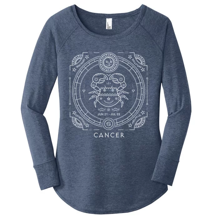 Cancer Astrological Zodiac Water Sign Gift Women's Perfect Tri Tunic Long Sleeve Shirt