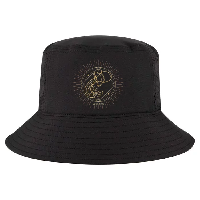 Celestial Aquarius Zodiac Sign November December Birthday Cool Comfort Performance Bucket Hat