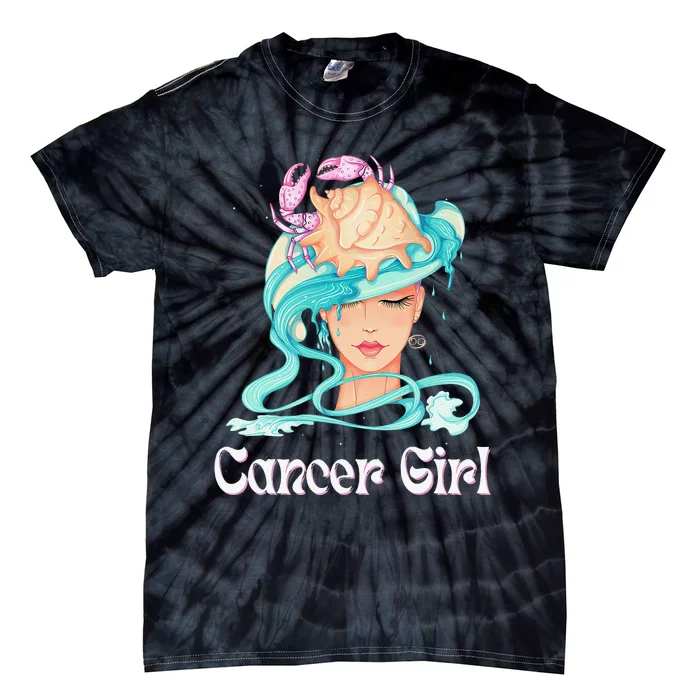 Cancer Astrology Zodiac Signs June July Birthday Tie-Dye T-Shirt