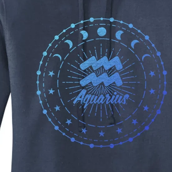 Celestial Aquarius Zodiac Symbol Gift Women's Pullover Hoodie